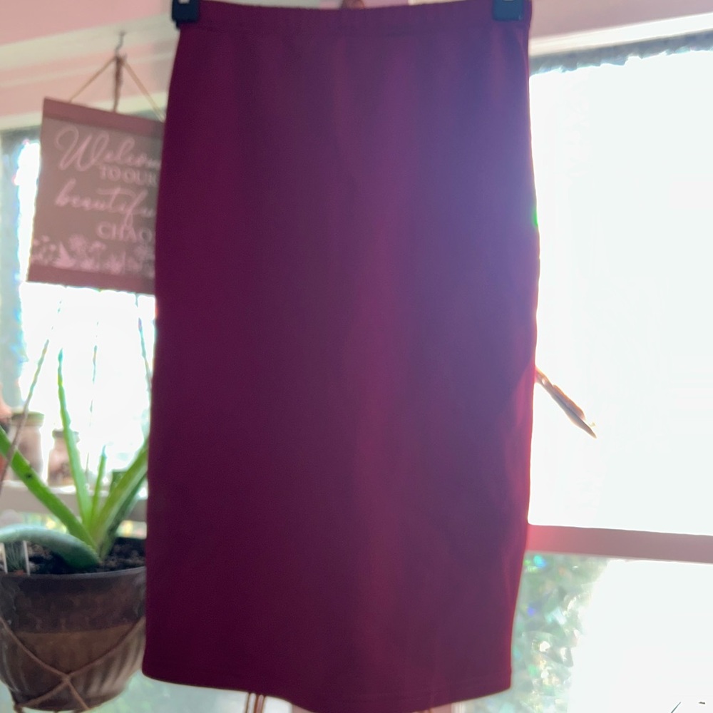 Hot Kiss Burgundy Skirt